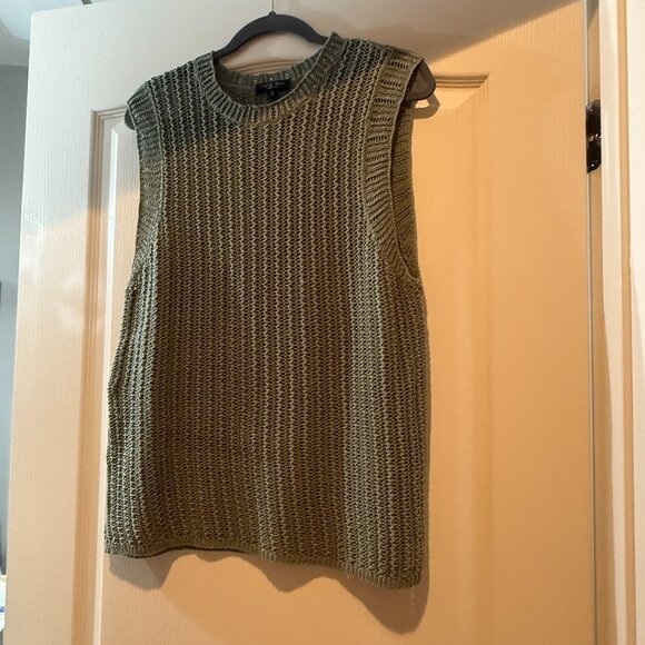 rag & bone Sweaters - rag & bone | Riley Semisheer Knit Tank | Sage Green | Size: M